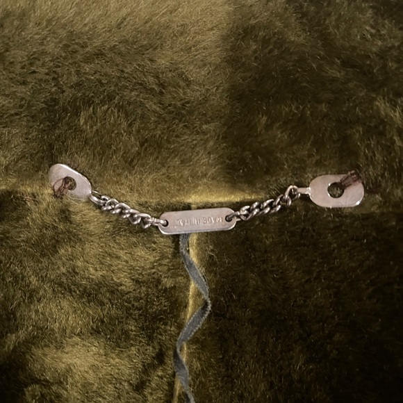 Light weight shearling jacket olive European size 44 - Picture 3 of 6